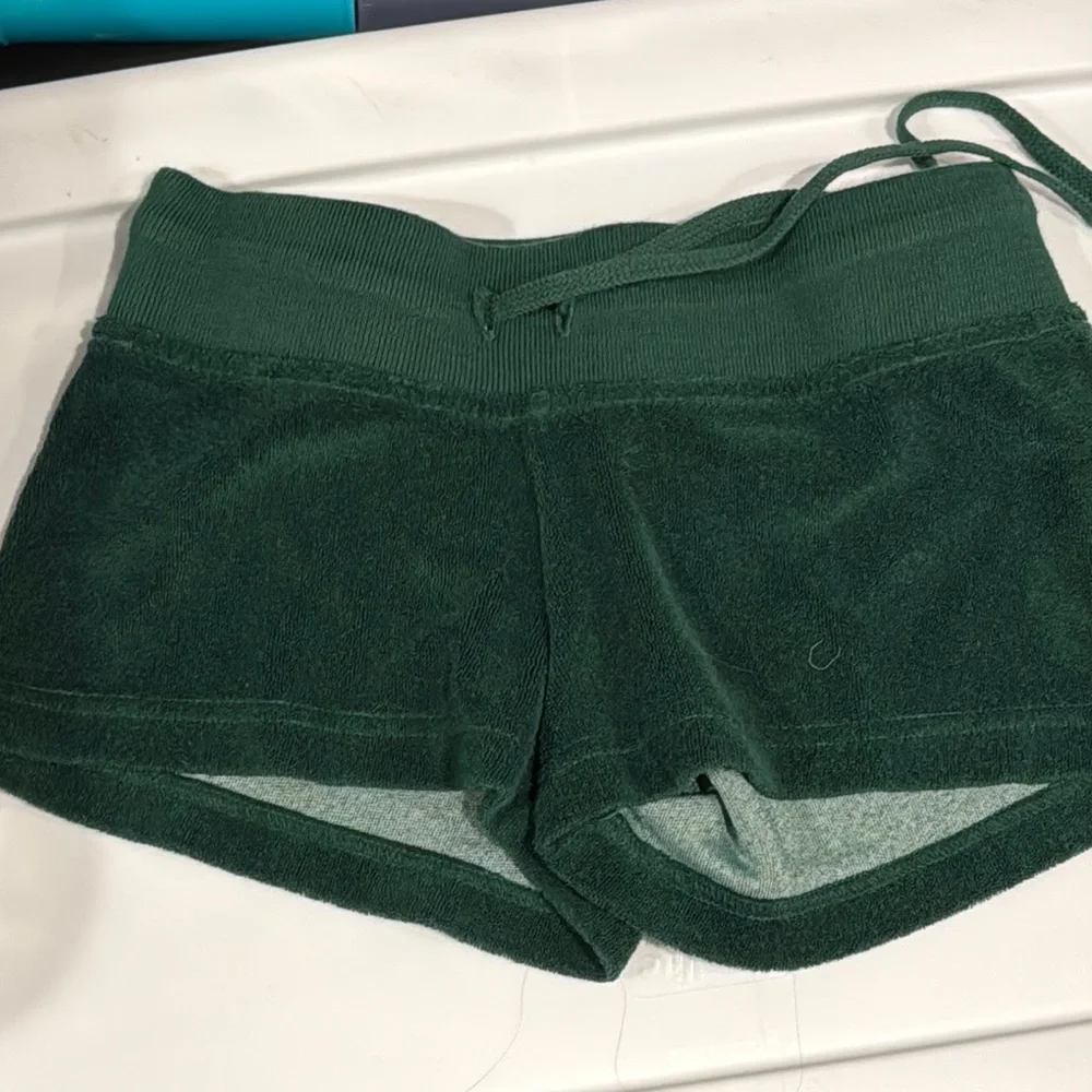 Hard Tail Girls Black and Green Terry Shorts Size Large 7-14